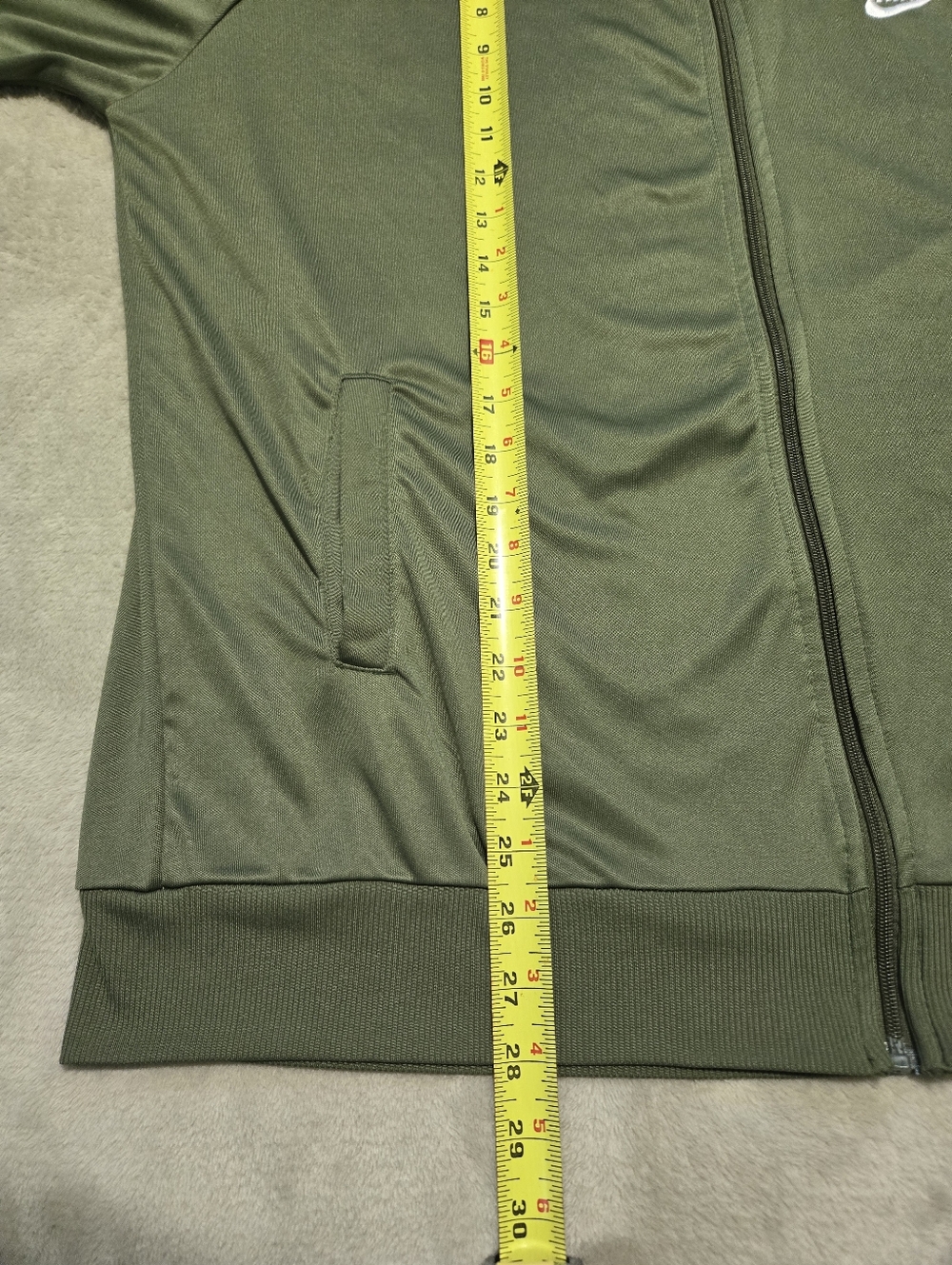Nike Olive Green and Black Short Sleeve Windbreaker Track Jacket Mens Size XL - Picture 5 of 6